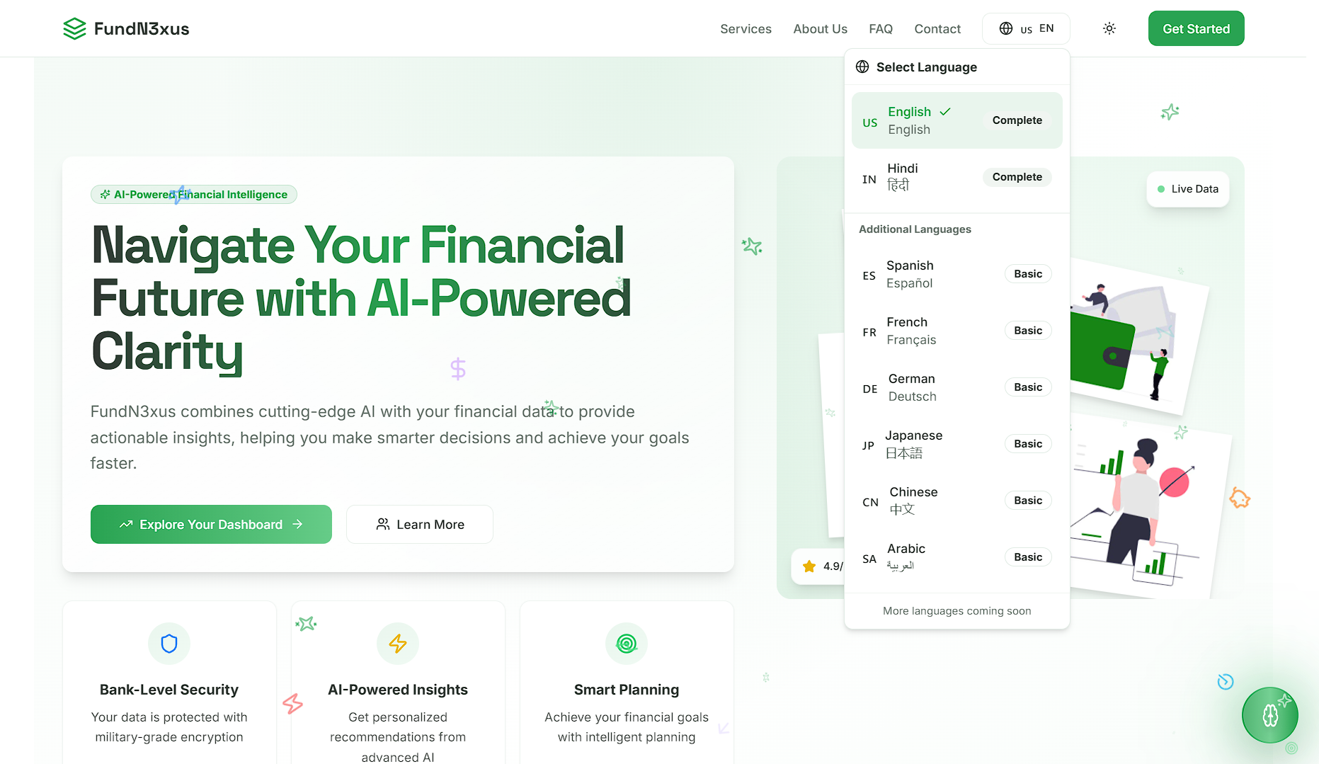 FundN3xus - AI-Powered Financial Clarity Platform